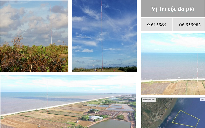 Tổng họp hình ảnh các cột điện gió ở dự án điện gió V3-5 Trà Vinh